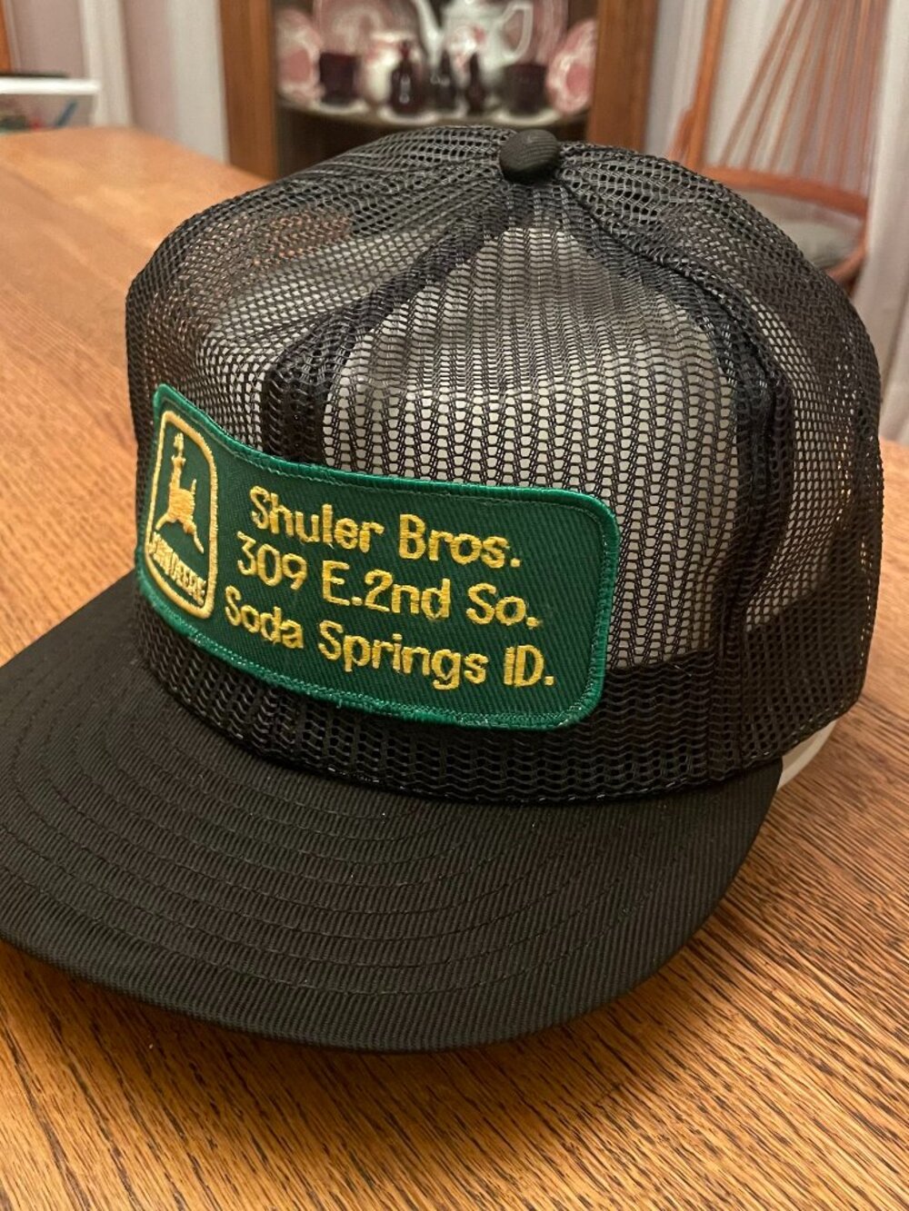 John Deere Shuler Brothers Soda Springs Idaho Patch Black Snapback Trucker Hat